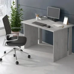 Scrivania ufficio moderna 120x78cm cemento Woody