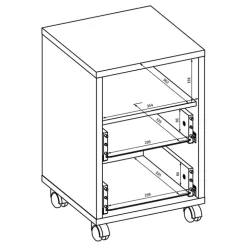 Scrivania ufficio moderna 130x50cm cassettiera bianco opaco Callum