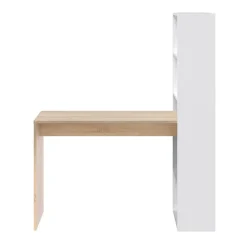 Scrivania ufficio salvaspazio moderna 120x53cm rovere bianco Jolie