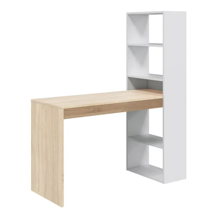 Scrivania ufficio salvaspazio moderna 120x53cm rovere bianco Jolie