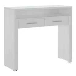 Scrivania ufficio salvaspazio moderna 99x71cm bianco opaco Eva