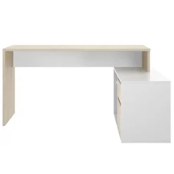 Scrivania ufficio salvaspazio 230x51cm rovere bianco Teddy