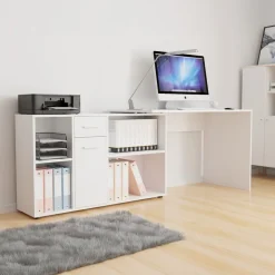 Scrivania ufficio 120x122cm angolare multiposizione bianco Riunion