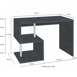 Scrivania ufficio 100x50cm antracite ErgoDesk