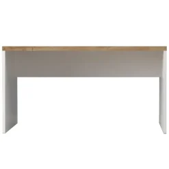 Scrivania ufficio 138x75cm bianco lucido rovere chiaro Opera