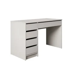 Scrivania ufficio 120x55cm 5 cassetti bianco opaco Blackpool