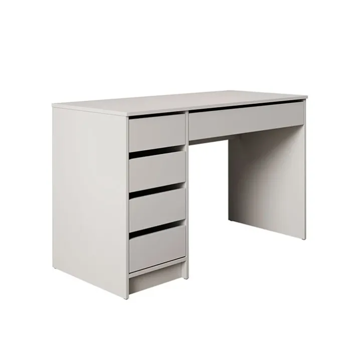 Scrivania ufficio 120x55cm 5 cassetti bianco opaco Blackpool