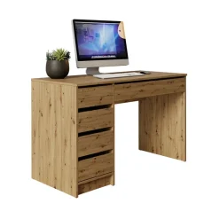 Scrivania ufficio 120x55cm 5 cassetti rovere Blackpool