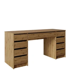 Scrivania ufficio 154x55cm 9 cassetti rovere Blackpool