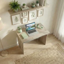 Scrivania ufficio 100x60cm moderna rovere antracite lucido Time R