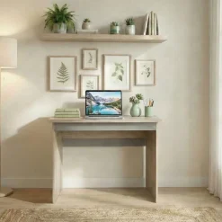 Scrivania ufficio 100x60cm moderna rovere antracite lucido Time R