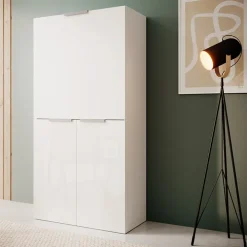 Scrivania 70x35cm a scomparsa salvaspazio bianco lucido Pinko