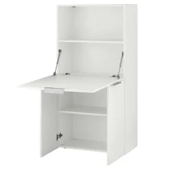Scrivania 70x35cm a scomparsa salvaspazio bianco lucido Pinko