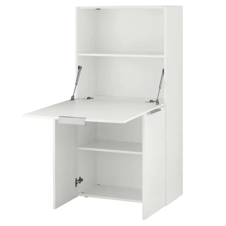 Scrivania 70x35cm a scomparsa salvaspazio bianco lucido Pinko