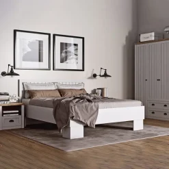 Scrivania 160x76cm 4 cassetti bianco frassinato rovere Provenza