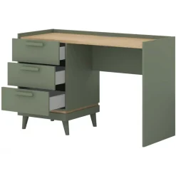 Scrivania 120x50cm con 3 cassetti verde salvia Yu