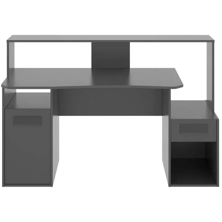 Scrivania 154x69cm gaming salvaspazio moderna grafite Seneca