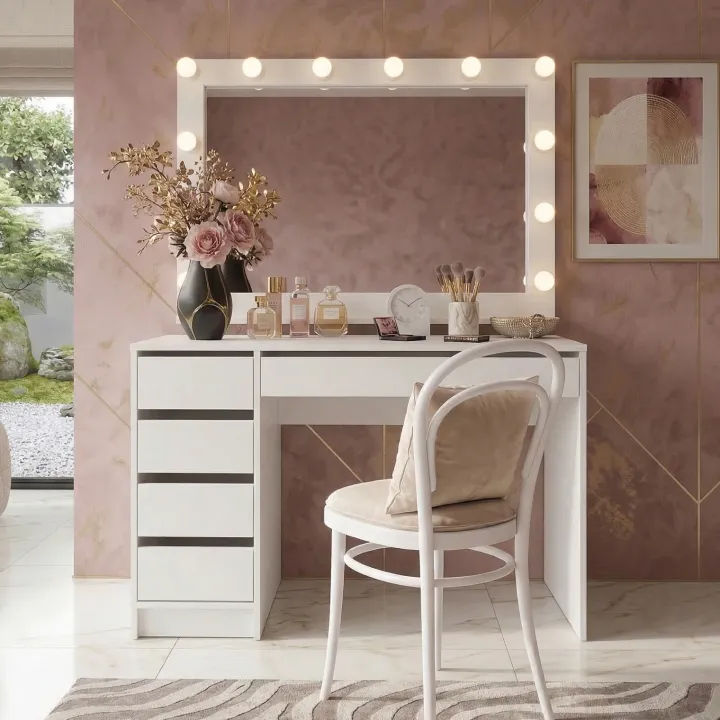 Scrivania 120x55cm moderna bianco opaco Eliana Gihome®