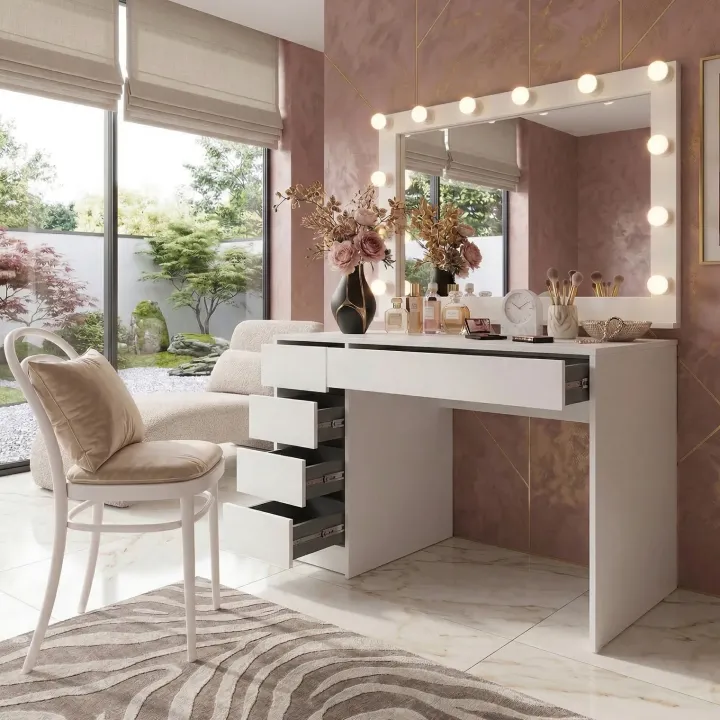 Scrivania 120x55cm moderna bianco opaco Eliana Gihome®