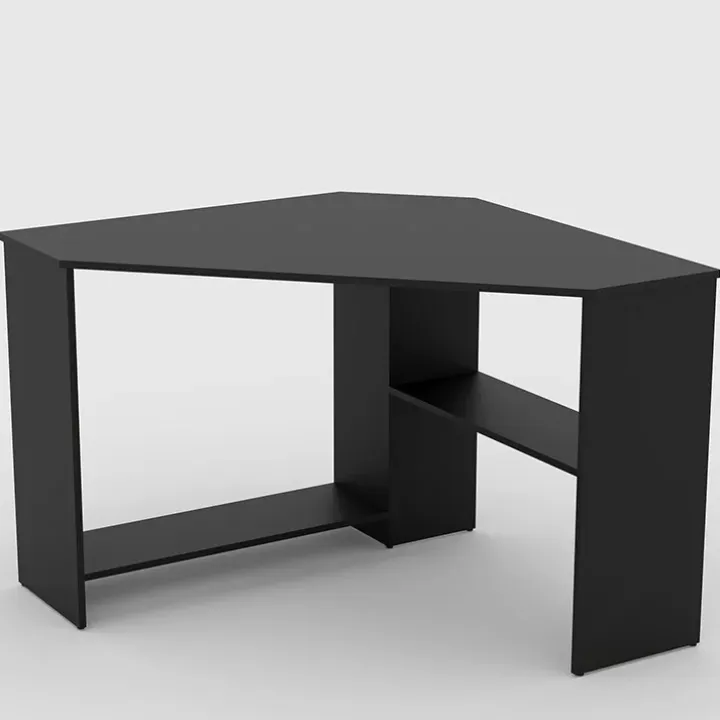 Scrivania 80x80cm ufficio angolare salvaspazio nero Norman