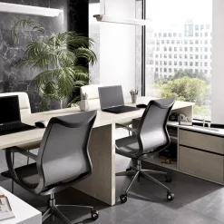 Scrivania 139x92cm ufficio angolare bianco rovere Teddy
