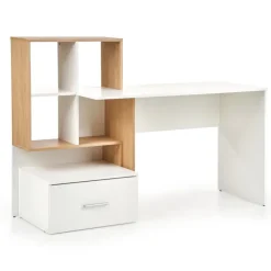 Scrivania 149x50cm ufficio moderna bianco rovere Jade Gihome®