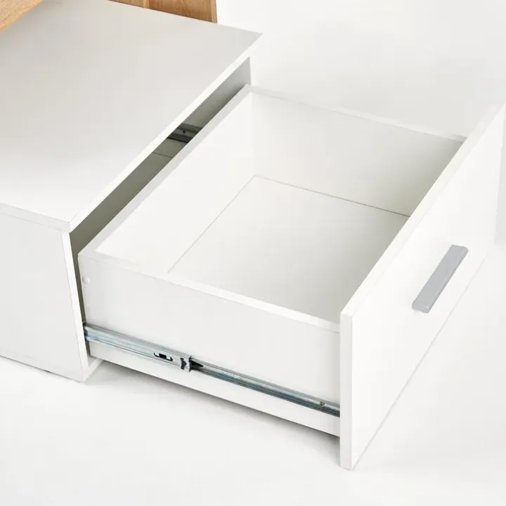 Scrivania 149x50cm ufficio moderna bianco rovere Jade Gihome®