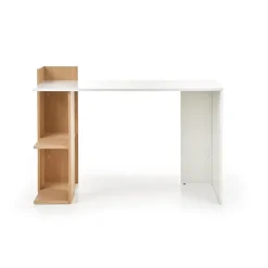 Scrivania 122x57cm ufficio moderna bianco rovere Lauren Gihome®