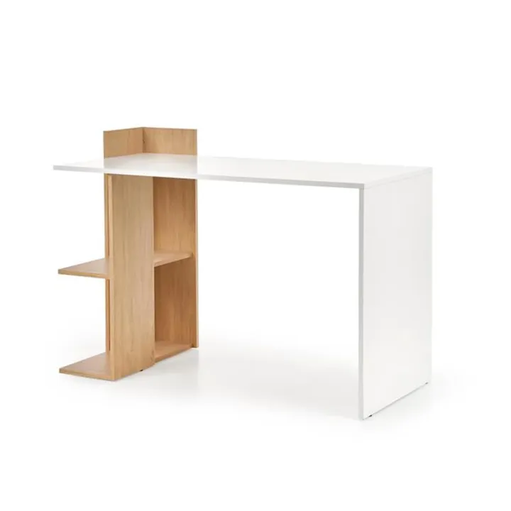Scrivania 122x57cm ufficio moderna bianco rovere Lauren Gihome®