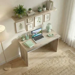 Scrivania 120x60cm ufficio moderna rovere antracite lucido Time N