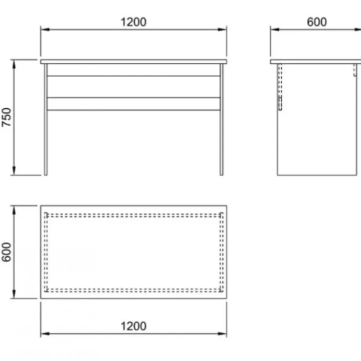 Scrivania 120x60cm ufficio moderna rovere antracite lucido Time N