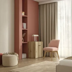 Scrivania 132x60cm ufficio moderna salvaspazio richiudibile rovere chiaro Rocky