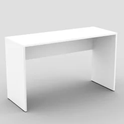 Scrivania 130x50cm ufficio moderna bianco opaco Callum