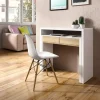 Scrivania 99x66cm ufficio moderna bianco opaco rovere Adam Gihome®