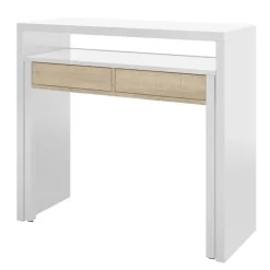 Scrivania 99x66cm ufficio moderna bianco opaco rovere Adam Gihome®