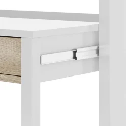 Scrivania 99x66cm ufficio moderna bianco opaco rovere Adam Gihome®