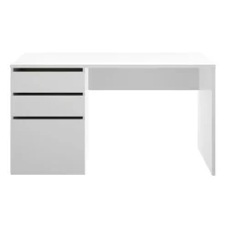 Scrivania 139x60cm ufficio salvaspazio moderna bianco Virgil
