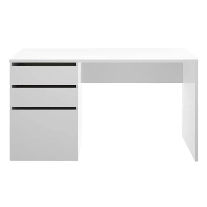 Scrivania 139x60cm ufficio salvaspazio moderna bianco Virgil
