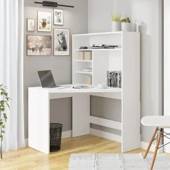 Scrivania 98x101cm ufficio salvaspazio bianco Laura