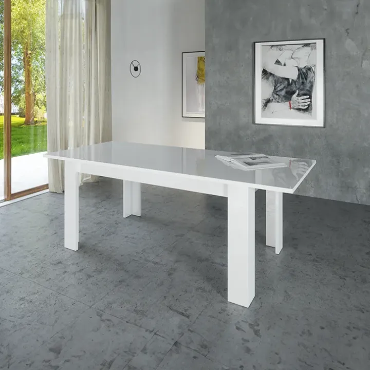 Tavolo allungabile 160-210cm bianco lucido Zenzero