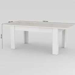 Tavolo allungabile 160-210cm bianco lucido Zenzero