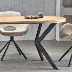 Tavolo allungabile 100/250cm da pranzo rovere dorato nero Agri