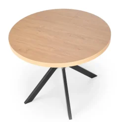 Tavolo allungabile 100/250cm da pranzo rovere dorato nero Agri