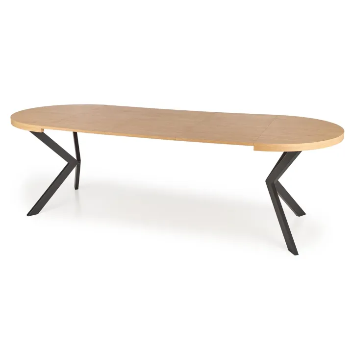 Tavolo allungabile 100/250cm da pranzo rovere dorato nero Agri