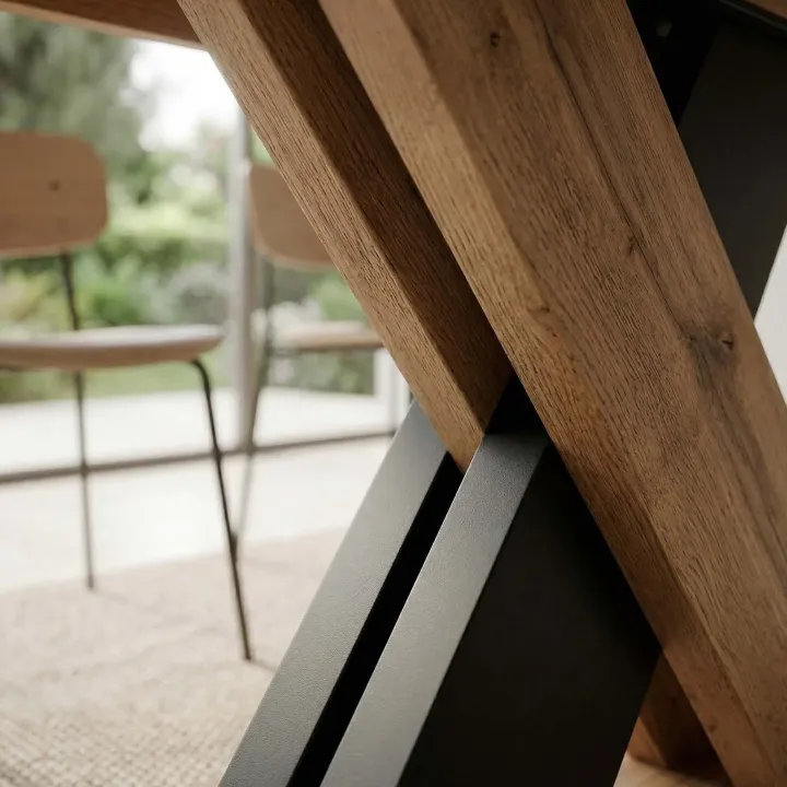 Tavolo allungabile 130/175cm da pranzo moderno rovere nero Brenta