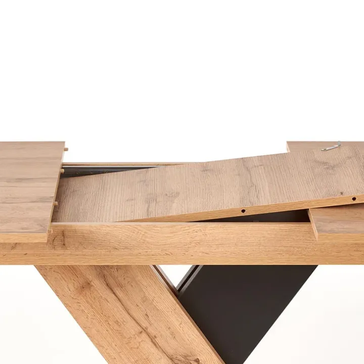Tavolo allungabile 130/175cm da pranzo moderno rovere nero Brenta