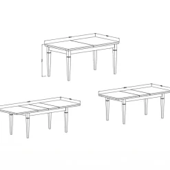 Tavolo allungabile 160/200/240cm da pranzo rovere scuro Texel
