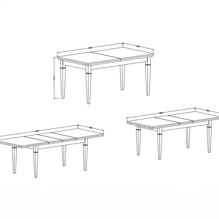 Tavolo allungabile 160/200/240cm da pranzo rovere scuro Texel