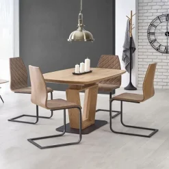 Tavolo allungabile 160/220cm da pranzo rovere dorato Peonia Gihome®