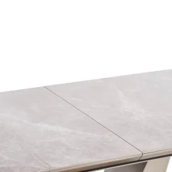 Tavolo allungabile 160/220cm da pranzo effetto marmo grigio Adige